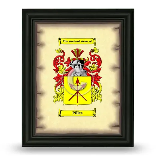 Pilles Coat of Arms Framed - Black