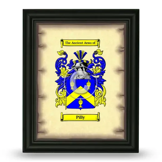 Pilly Coat of Arms Framed - Black