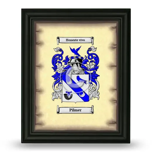 Pilmer Coat of Arms Framed - Black