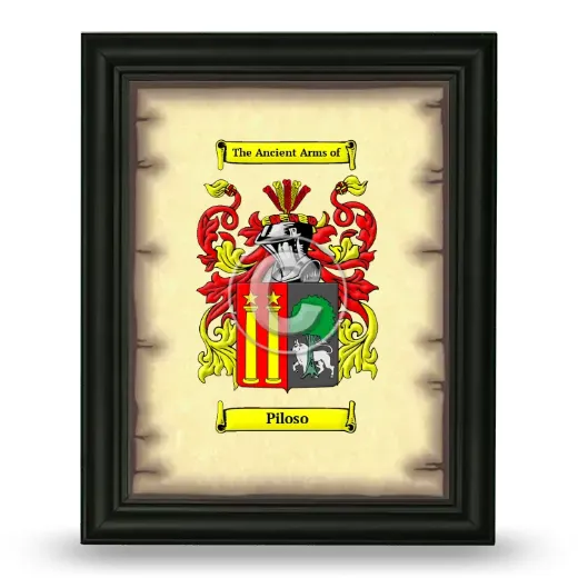 Piloso Coat of Arms Framed - Black