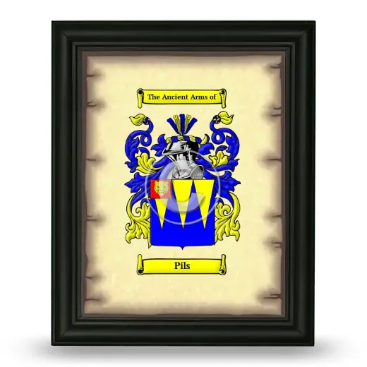 Pils Coat of Arms Framed - Black