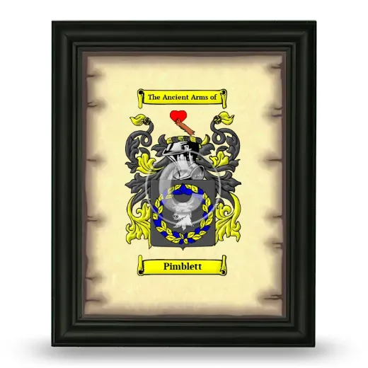 Pimblett Coat of Arms Framed - Black
