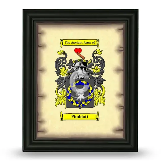Pimblott Coat of Arms Framed - Black