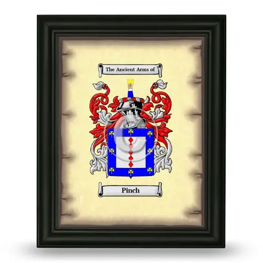Pinch Coat of Arms Framed - Black