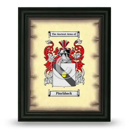 Pinchback Coat of Arms Framed - Black