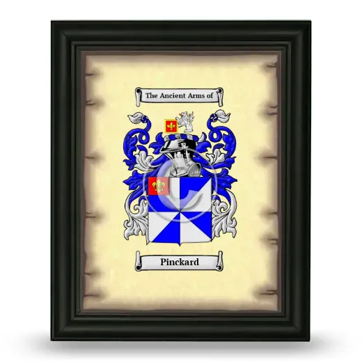 Pinckard Coat of Arms Framed - Black