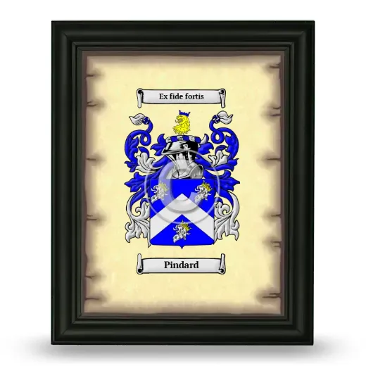 Pindard Coat of Arms Framed - Black
