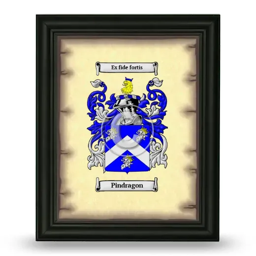 Pindragon Coat of Arms Framed - Black