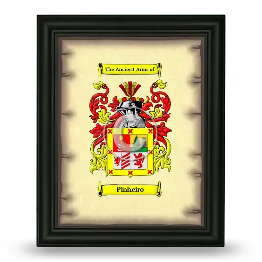 Pinheiro Coat of Arms Framed - Black