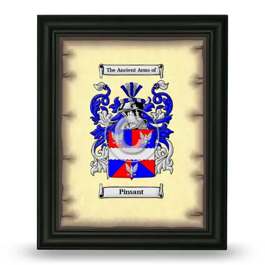 Pinsant Coat of Arms Framed - Black