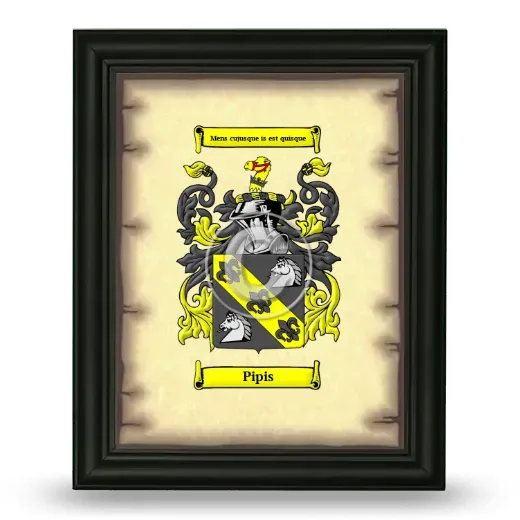 Pipis Coat of Arms Framed - Black