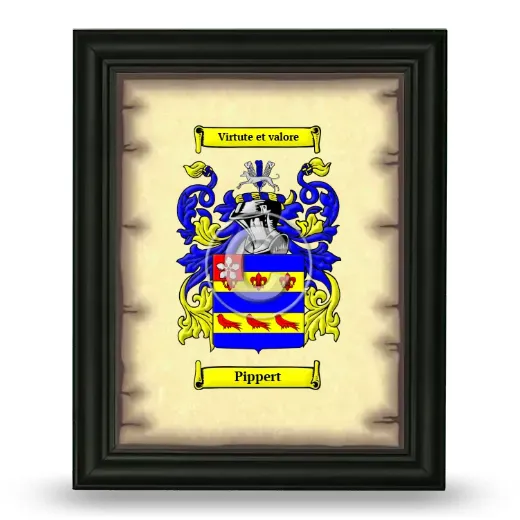 Pippert Coat of Arms Framed - Black