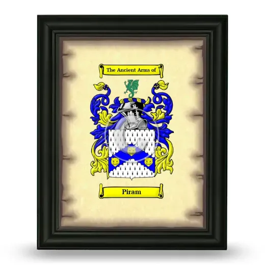 Piram Coat of Arms Framed - Black