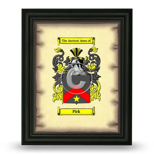 Pirk Coat of Arms Framed - Black