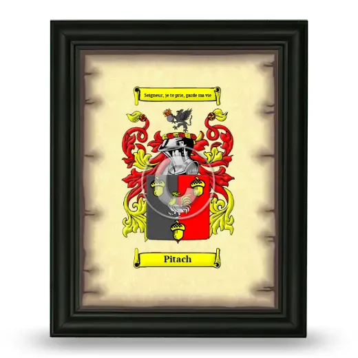 Pitach Coat of Arms Framed - Black