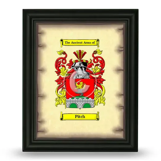Pitch Coat of Arms Framed - Black