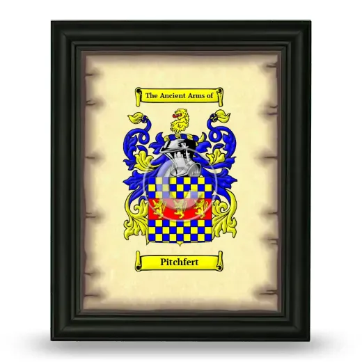 Pitchfert Coat of Arms Framed - Black