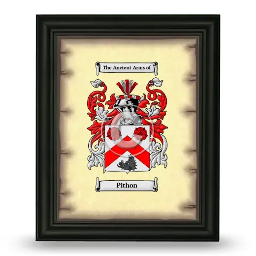 Pithon Coat of Arms Framed - Black