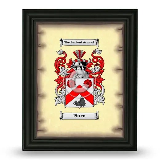Pitten Coat of Arms Framed - Black