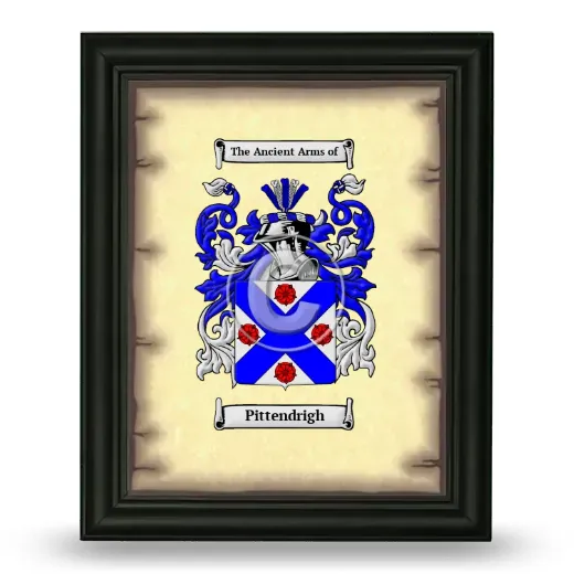 Pittendrigh Coat of Arms Framed - Black