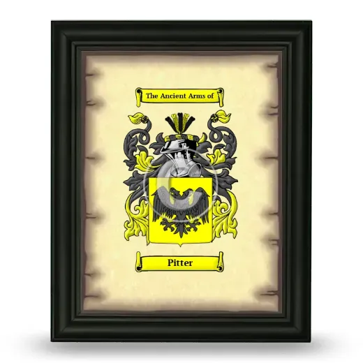 Pitter Coat of Arms Framed - Black