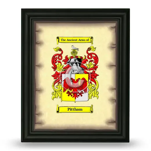 Pittham Coat of Arms Framed - Black