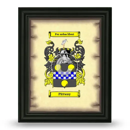Pittway Coat of Arms Framed - Black