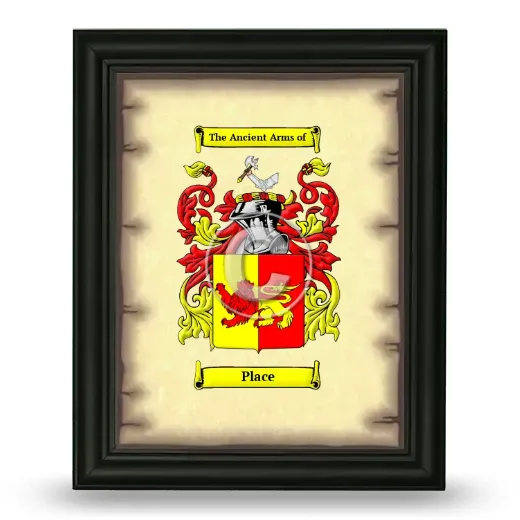 Place Coat of Arms Framed - Black