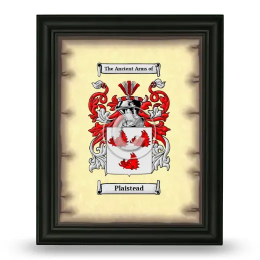 Plaistead Coat of Arms Framed - Black