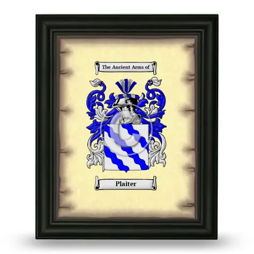 Plaiter Coat of Arms Framed - Black