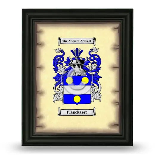 Planckaert Coat of Arms Framed - Black