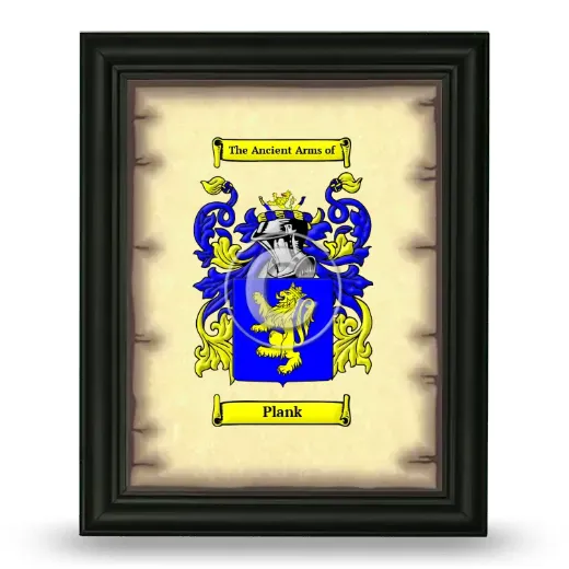 Plank Coat of Arms Framed - Black