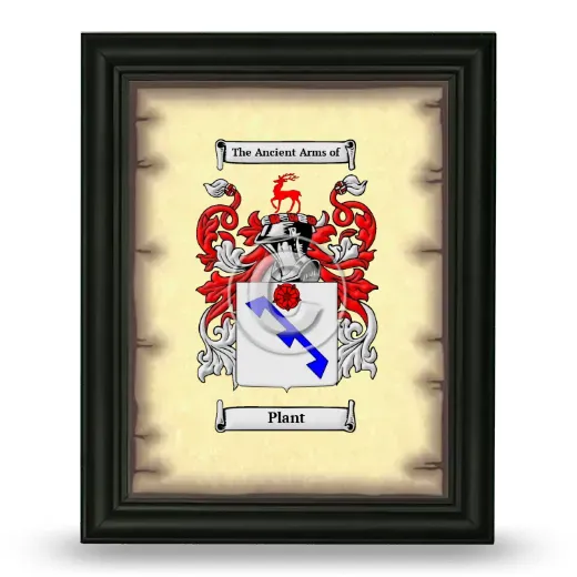 Plant Coat of Arms Framed - Black
