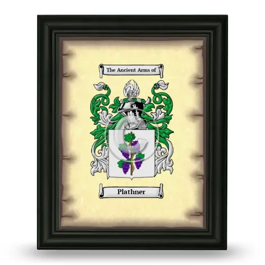 Plathner Coat of Arms Framed - Black