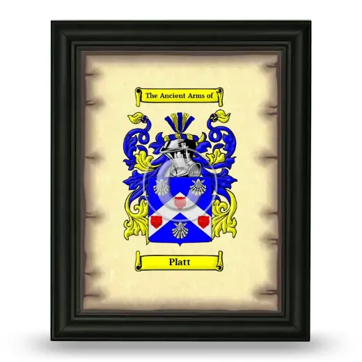 Platt Coat of Arms Framed - Black