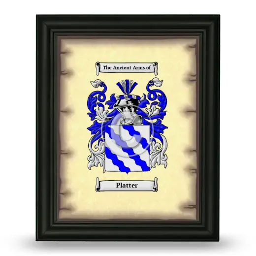 Platter Coat of Arms Framed - Black