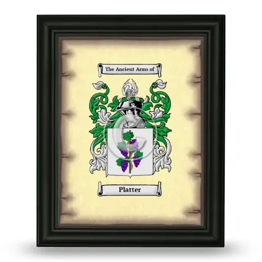 Platter Coat of Arms Framed - Black