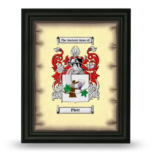Plett Coat of Arms Framed - Black