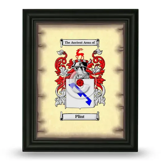 Plint Coat of Arms Framed - Black