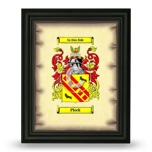 Plock Coat of Arms Framed - Black