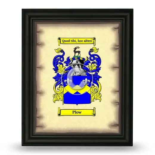 Plow Coat of Arms Framed - Black