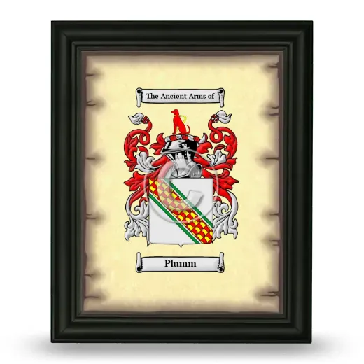 Plumm Coat of Arms Framed - Black