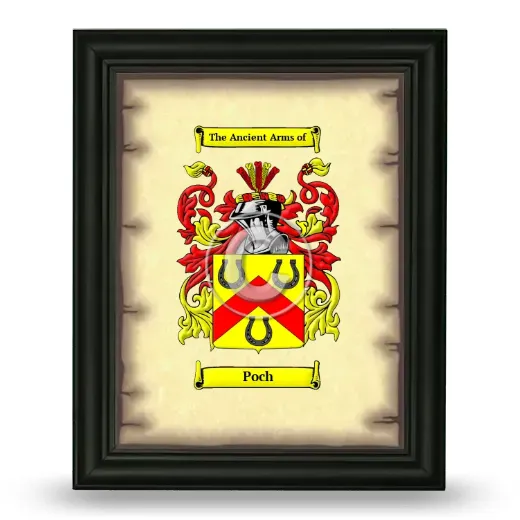 Poch Coat of Arms Framed - Black