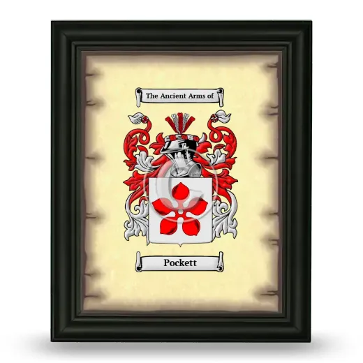 Pockett Coat of Arms Framed - Black