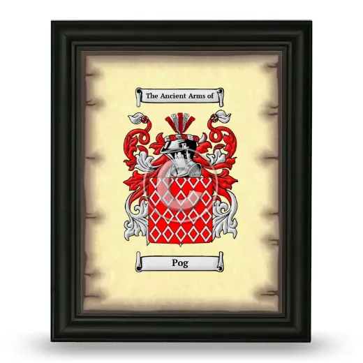 Pog Coat of Arms Framed - Black
