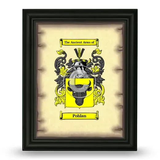 Pohlan Coat of Arms Framed - Black