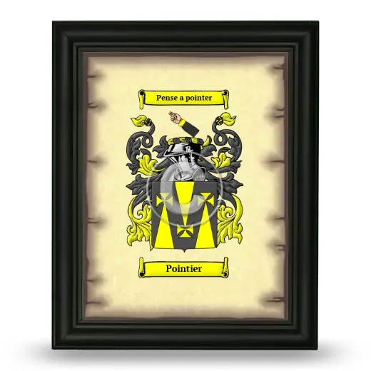 Pointier Coat of Arms Framed - Black