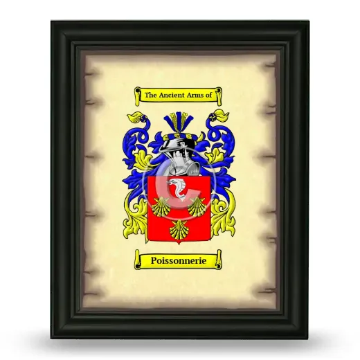 Poissonnerie Coat of Arms Framed - Black