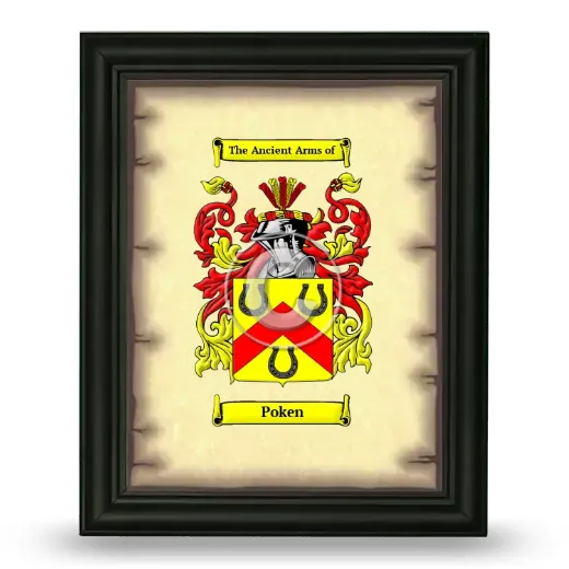 Poken Coat of Arms Framed - Black