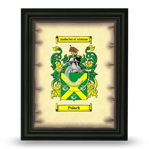 Polack Coat of Arms Framed - Black